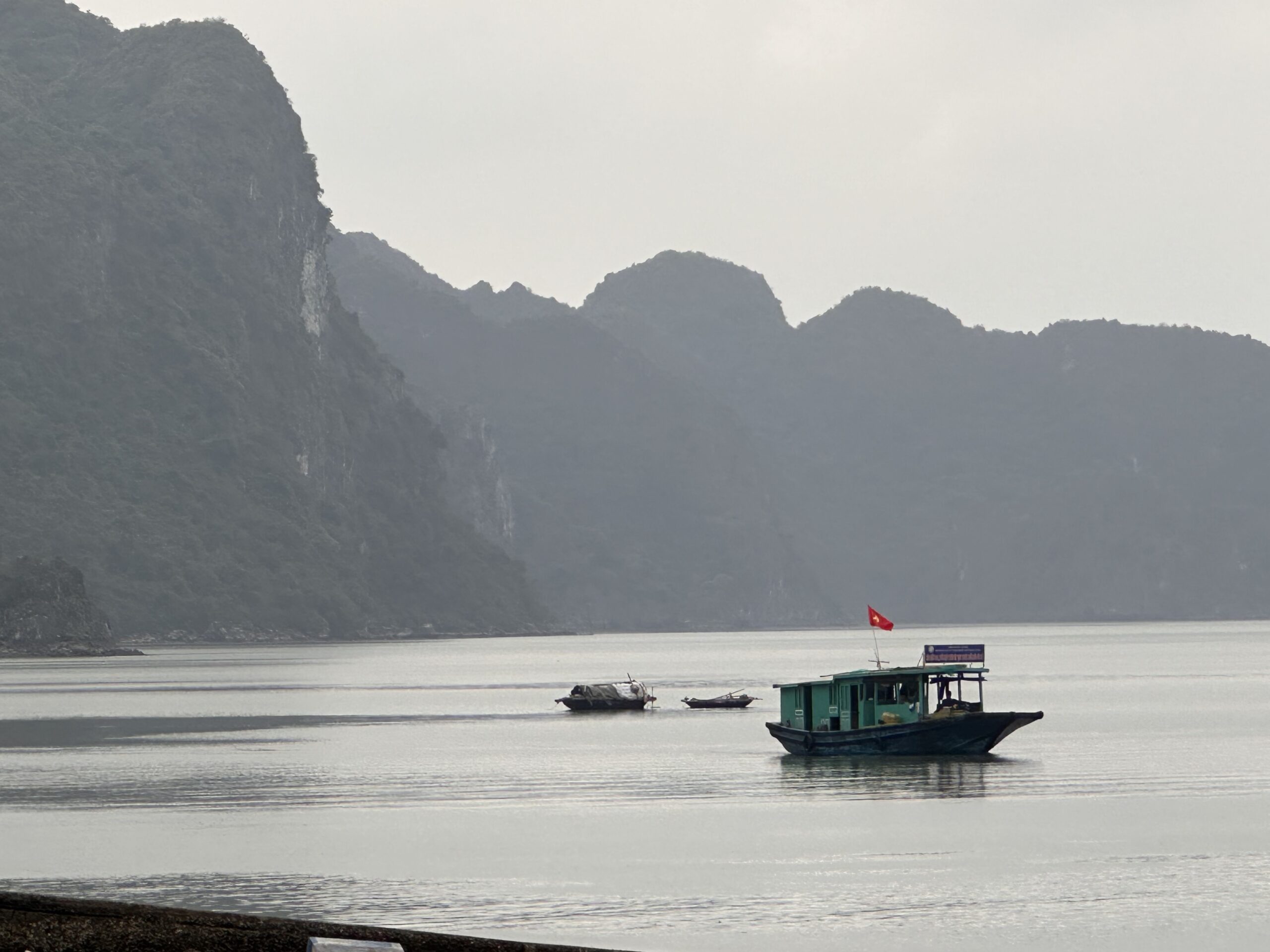 Halong Bay with boats